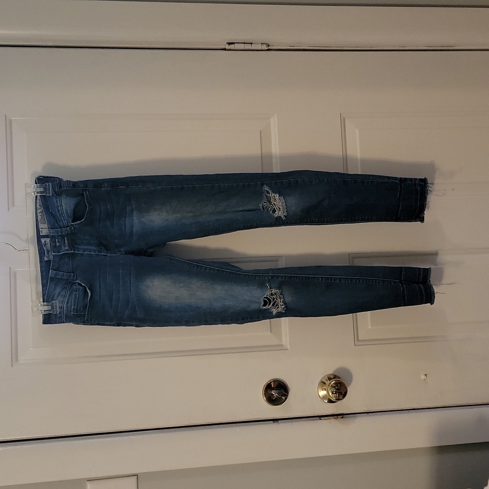 Indigo Rein Junior's  Anklet Distressed Blue Jeans